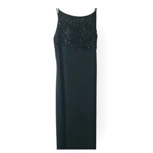 Vintage BYER TOO! Women's Long black stretchy dress SZ S